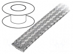 Braids | tape | Thk: 1.5mm | W: 10mm | Body dim: 24x10x0.2mm | -20&divide;125&deg;C