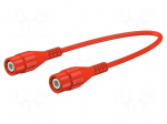 Test lead | BNC plug,both sides | Len: 1m | red | Z: 50&Omega; | brass
