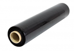 Pale&scaron;u - Stretch plēve, 450mm x 200m, 17mk, melna, stiepe 150%, 1.62 kg