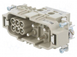 Connector: HDC | male | PIN: 10(4+6) | size 16 | contact insert | 690V
