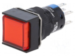 Switch: push-button | Pos: 2 | DPDT | 5A/250VAC | ON-ON | IP65 | red | 24V