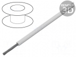 Wire | HookUp Wire | stranded | Cu | 26AWG | PVC | white | 300V | 305m
