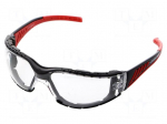 Safety spectacles | Lens: transparent | Resistance to: UV rays