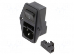 Connector: AC supply | socket | male | 10A | 250VAC | C14 (E) | IEC 60320