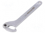 Wrench | hook | Chrom-vanadium steel | L: 202mm | Grip capac: 35&divide;50mm