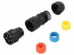 Connector: circular | plug | for cable | PIN: 5 | male | with contacts