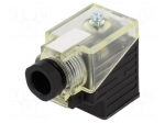 Connector: valve connector | plug | form A | 18mm | female | PIN: 3 | IP65