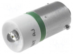 LED lamp | green | BA9S | 230VAC
