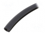 Hole and edge shield | PVC | L: 10m | black | H: 14.5mm | W: 10mm