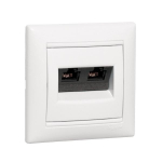 PRISE RJ45 CAT5E UTP IVOIRE 2 SORTIES