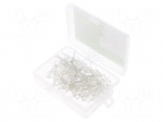Diode: LED-kit | THT | 5mm | 100pcs | white cold | 2.7&divide;3.4VDC | 20mA | 30&deg;