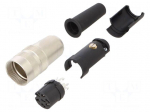 Connector: M12 | plug | male | 713 | 4A | 250V | PIN: 4 | IP67 | angled | PA