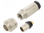 Connector: M9 | plug | male | Plating: gold-plated | 125V | 1A | IP67 | 712