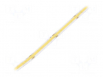 COB LED tape | white cold | 8mm | IP20 | 160&deg; | 10W/m | CRImin: 90 | 24VDC