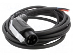 EMobility: cable | 1x10AWG,4x12AWG,5x22AWG | 250VAC | 12kW | IP44