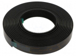 Tape: hook and loop | W: 25mm | L: 5m | Thk: 3.51mm | acrylic | black