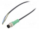 Cable: for sensors/automation | M12 | PIN: 5 | straight | 10m | plug