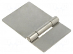 Hinge | Width: 90mm | stainless steel | H: 60mm | for welding