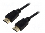 Cable | HDMI plug,both sides | HDMI 2.0 | 7.5m | black | 30AWG