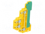 Splice terminal: rail | 32A | screw terminal | yellow-green | W: 6.4mm