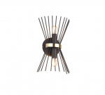 Trio Rod sienas lampa 2xE14 black/gold  R21532080 4017807576795