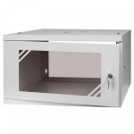 Stalflex Riiulikapp 19" 6U  450mm  Klaasuks  Hall RC19-6U-450GG