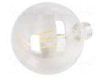 LED lamp | grey | E27 | 230VAC | 8W | 360&deg; | 2700K