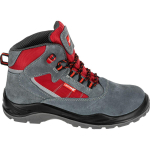 Jalan&otilde;ud, t&ouml;&ouml;riided | Isikukaitsevahendid // T&ouml;&ouml;jalan&otilde;ud, Turvasaapad, Kummikud // Trzewiki zamsz/oxford szaro-czerw., s1p src, "39", ce, lahti