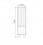 LED bulb G9 230V 12W, 1160lm, warm white, LED line