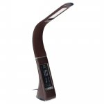 Interj&ouml;&ouml;ri Valgustid | Disainvalgustus // Lauavalgustid, T&ouml;&ouml;valgustid // DOLOMIT LED 5W, lampka biurkowa z budzikiem, 300lm, 4000K, brązowa