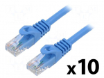 Patch cord | U/UTP | Cat: 6 | RJ45 plug,both sides | stranded | CCA | 3m