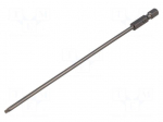 Screwdriver bit | Torx&reg; | TX10 | 1/4" | Overall len: 150mm