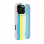 Back panel cover Evelatus Apple iPhone 16 Pro Max Multi-Colored Silicone Case With MagSafe Beige Cream