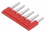 Comb bridge | red | terminals: 6 | 6mm