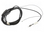 Cable | 5m | DIN plug,Fakra socket | black | straight