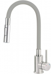 Kitchen faucet with bent spout - 2 types of spray
