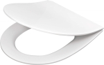 Slim soft-close toilet seat
