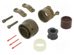 Connector: military | plug | male | PT/451 | 7.5A | 600V | PIN: 19 | olive