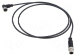 Cable: for sensors/automation | M12 | PIN: 4 | unshielded | plug | PUR