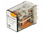 Relay: electromagnetic | DPDT | 24VAC | Icontacts max: 12A | plug-in