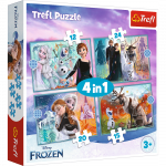 M&auml;nguala | PC | Konsoolid | Tarvikud // Harivad m&auml;nguasjad | Interaktiivsed | Loomingulised | Kunstilised // Puzzle - 4w1 (12, 15, 20, 24) - Niezwykły świat Frozen - Kraina Lodu - Trefl 34381