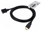 Cable | HDMI socket,HDMI plug | PVC | 2m | black | Core: Cu | black