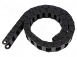 Cable chain | B15/B15i | Bend.rad: 75mm | L: 1006mm | Int.width: 25mm