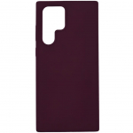 Back panel cover Evelatus Samsung Galaxy S22 Ultra Premium Soft Touch Silicone Case Burgundy
