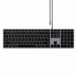 Satechi Slim W3 Keyboard USB-C with numpad (gray)