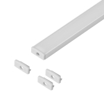 T&ouml;&ouml;riistad ja m&otilde;&otilde;teseadmed // Uued tooted t&ouml;&ouml;riistade, tarvikute kategoorias // Zestaw: profil aluminiowy do taśm LED, 2000 x 16,1 x 6,05 mm, natynkowy, biały, klosz mleczny, 4 zaślepki