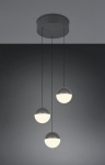 Trio Senta LED pendant 3-pc 20 cm anthracite gaismeklis R33553342 4017807697834