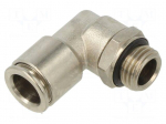 Push-in fitting | angled 90&deg; | -0.95&divide;16bar | nickel plated brass