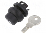 Switch: rotary with key | 22mm | Stabl.pos: 2 | black | none | IP66