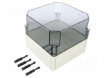 Enclosure: multipurpose | X: 180mm | Y: 182mm | Z: 165mm | TK PS | grey